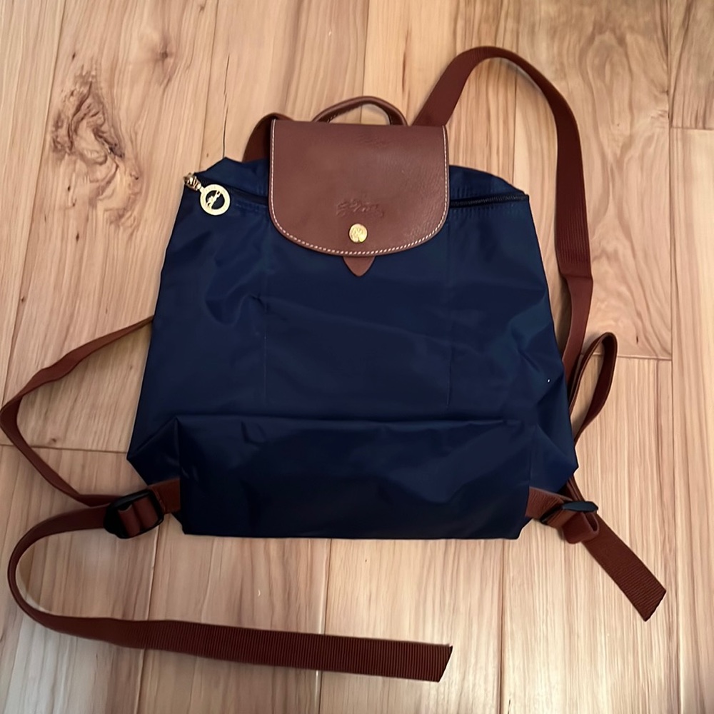 Longchamp navy backpack